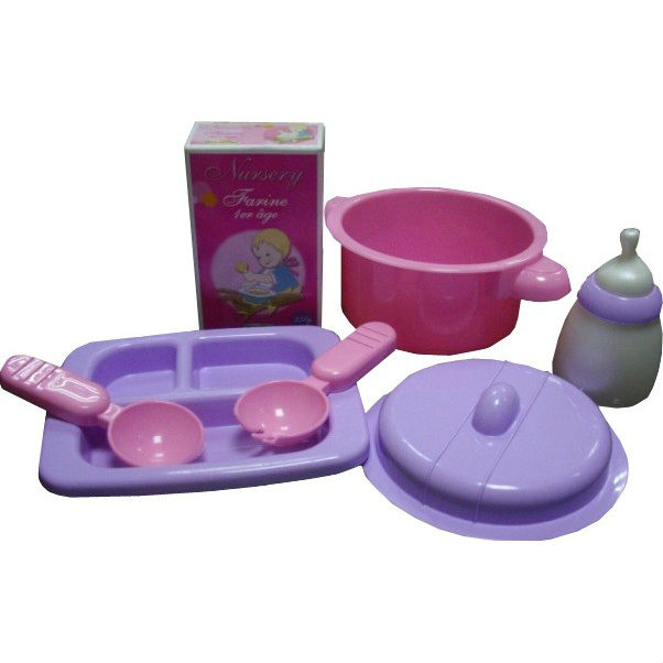 Набор посуды и продуктов для девочек, 4 вида  